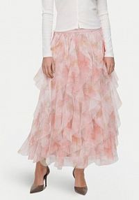 Spódnica ONLY biała Tiulowa Sky 15374548  Regular Fit