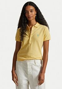 Koszulka polo Polo Ralph Lauren żółta damska Ralph Lauren  211870245030 Żółty Slim Fit