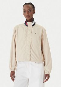 Kurtka przejściowa Tommy Jeans beżowa damska Essential DW0DW20439  Regular Fit