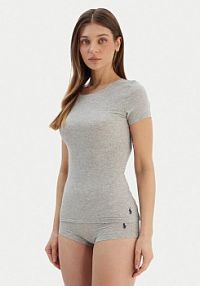 Piżama Polo Ralph Lauren szara damska 4P0719  Regular Fit