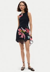 Sukienka letnia Desigual czarna Nala 26SWVW46  Slim Fit