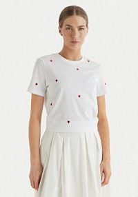 T-shirt ONLY biały damski Ketty 15288473  Regular Fit