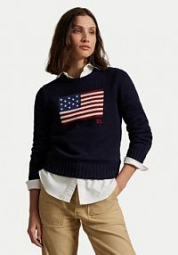 Sweter Polo Ralph Lauren granatowy damski 211896939001  Regular Fit
