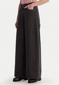 Jeansy Weekend Max Mara czarne damskie Vortice 2615181011  Wide Leg