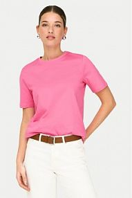 T-shirt ONLY różowy damski Freja 15367970  Regular Fit