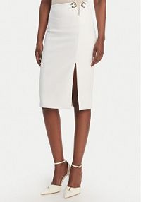 Spódnica ołówkowa Elisabetta Franchi biała GO-147-61E2-V320  Regular Fit