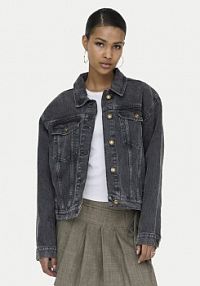 Kurtka jeansowe ONLY czarna damska Jeansowa Harper 15363548  Regular Fit