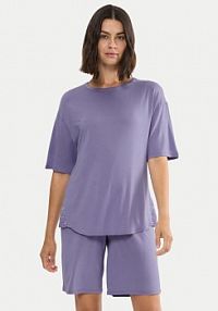 Piżama Triumph fioletowa damska Timeless Sensuality 10222627  Relaxed Fit