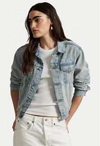 Kurtka jeansowe Polo Ralph Lauren niebieska damska Jeansowa 211969393001  Regular Fit