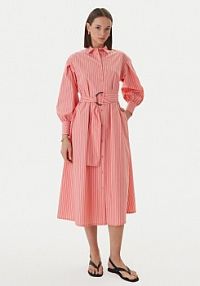 Sukienka LOLA CASADEMUNT koralowy Koszulowa MS2616039  Regular Fit
