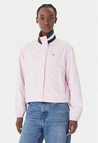 Kurtka przejściowa Tommy Jeans różowa damska Essential DW0DW20439  Regular Fit