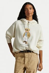 Bluza przez głowę Polo Ralph Lauren kremowa 211A96598001 Écru Relaxed Fit