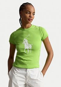 T-shirt Polo Ralph Lauren zielony jasny damski 211A96259004  Slim Fit