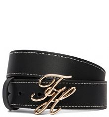 Pasek Tommy Hilfiger granatowy damski Th Script 3.0 AW0AW18568