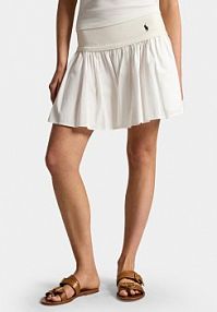 Spódnica mini Polo Ralph Lauren biała 211A12965002  Regular Fit