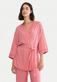 Szlafrok Triumph różowy damski Amourette Jacquard 10227267  Regular Fit