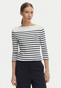Bluzka Tommy Hilfiger biała damska New Cody WW0WW40589  Slim Fit