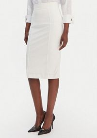 Spódnica ołówkowa Elisabetta Franchi kremowa GO-159-61E2-V360 Écru Regular Fit