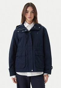 Kurtka przejściowa Tommy Hilfiger granatowa damska Utility WW0WW48612  Relaxed Fit