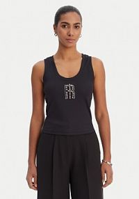 Top Fracomina czarny damski FP26ST2003J42701  Slim Fit