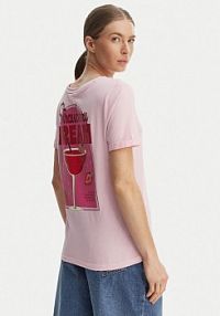 T-shirt ONLY różowy damski Kita 15291465  Regular Fit