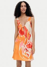 Sukienka letnia Desigual pomarańczowa Delilah 26SWVW44  Regular Fit