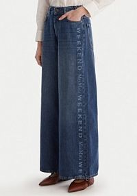 Jeansy Weekend Max Mara granatowe damskie Vortice 2615181011  Wide Leg