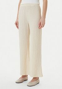 Spodnie eleganckie ONLY beżowe damskie Materiałowe Ella 15368471  Wide Leg