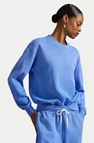 Bluza przez głowę Polo Ralph Lauren niebieska jasna 211971697503 Błękitny Relaxed Fit