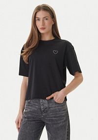 T-shirt ONLY czarny damski Rhine 15368901  Boxy Fit