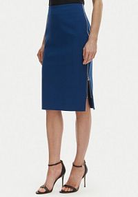 Spódnica ołówkowa Rinascimento niebieska CFC0127985003  Slim Fit
