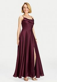 Sukienka wieczorowa Swing bordowy 5AI13600  Regular Fit