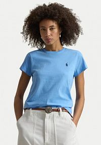 T-shirt Polo Ralph Lauren niebieski jasny damski 211B14605005 Błękitny Classic Fit