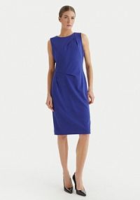Sukienka koktajlowa Calvin Klein niebieska LV044F018G  Slim Fit