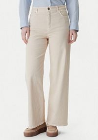 Jeansy Weekend Max Mara beżowe damskie Medina 2615131051  Wide Leg
