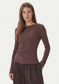 Bluzka ONLY brązowa damska Ella 15368469  Slim Fit
