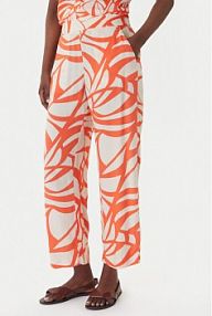 Spodnie eleganckie LOLA CASADEMUNT pomarańczowe damskie Materiałowe LS2614040  Regular Fit