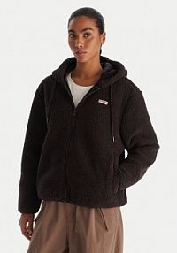 Bluza z polaru Hunter czarna damska Polar Bonelle HARW0053242  Relaxed Fit