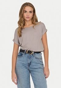 T-shirt ONLY beżowy damski Moster 15106662  Loose Fit