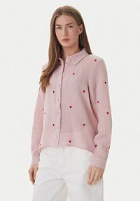 Koszula ONLY różowa damska Heart 15332482  Regular Fit