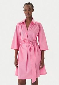 Sukienka LOLA CASADEMUNT różowa Koszulowa LS2616140  Relaxed Fit