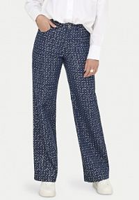 Spodnie eleganckie ONLY granatowe damskie Materiałowe Evita 15362397  Wide Leg