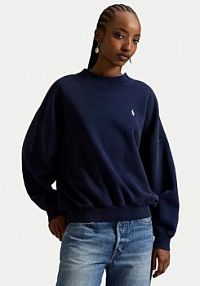 Bluza przez głowę Polo Ralph Lauren granatowa 211965111501  Oversize