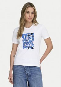 T-shirt ONLY biały damski Kita 15367568  Regular Fit