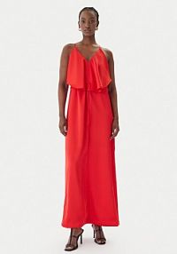Sukienka letnia LOLA CASADEMUNT czerwona M2 Concrete Jungle MS2616023  Regular Fit