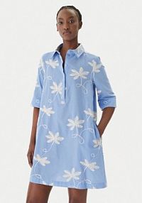 Sukienka LOLA CASADEMUNT niebieska Koszulowa LS2616135  Relaxed Fit