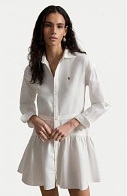 Sukienka Polo Ralph Lauren biała Koszulowa 211B22755002  Regular Fit