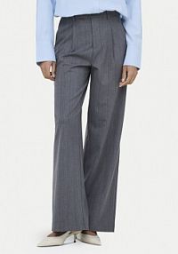 Spodnie eleganckie ONLY szare damskie Materiałowe Jackie 15364312  Wide Leg