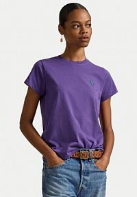 T-shirt Polo Ralph Lauren fioletowy damski 211B14605002  Classic Fit