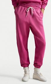 Spodnie dresowe Polo Ralph Lauren różowe damskie 211971700501  Tapered Fit